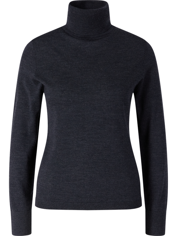 Pullover mit Rollkragen aus Schurwolle Anthrazit