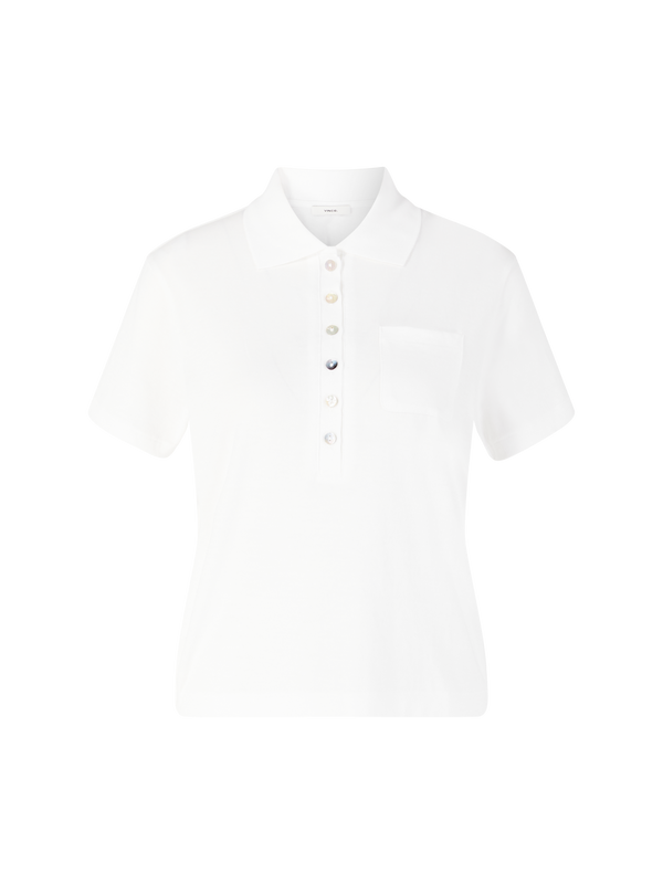 Kurzärmliges Poloshirt Weiß