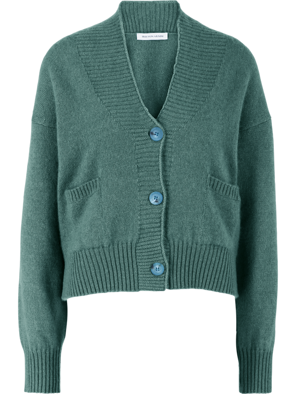 'Kristana' Fern cashmere and silk cardigan
