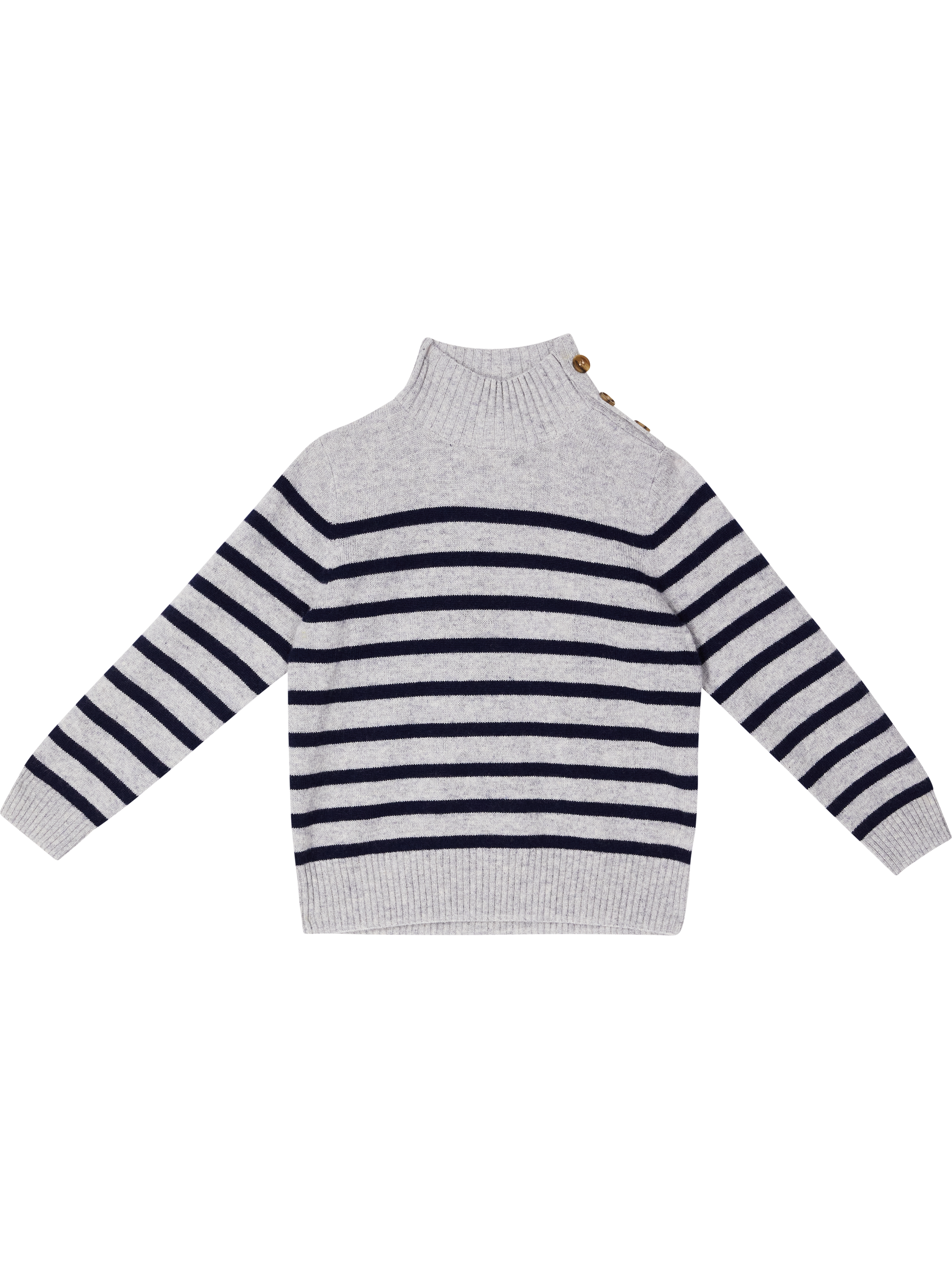 Holmm 'Opal' Grey Striped Cashmere Jumper, Product view – UNGER.DE