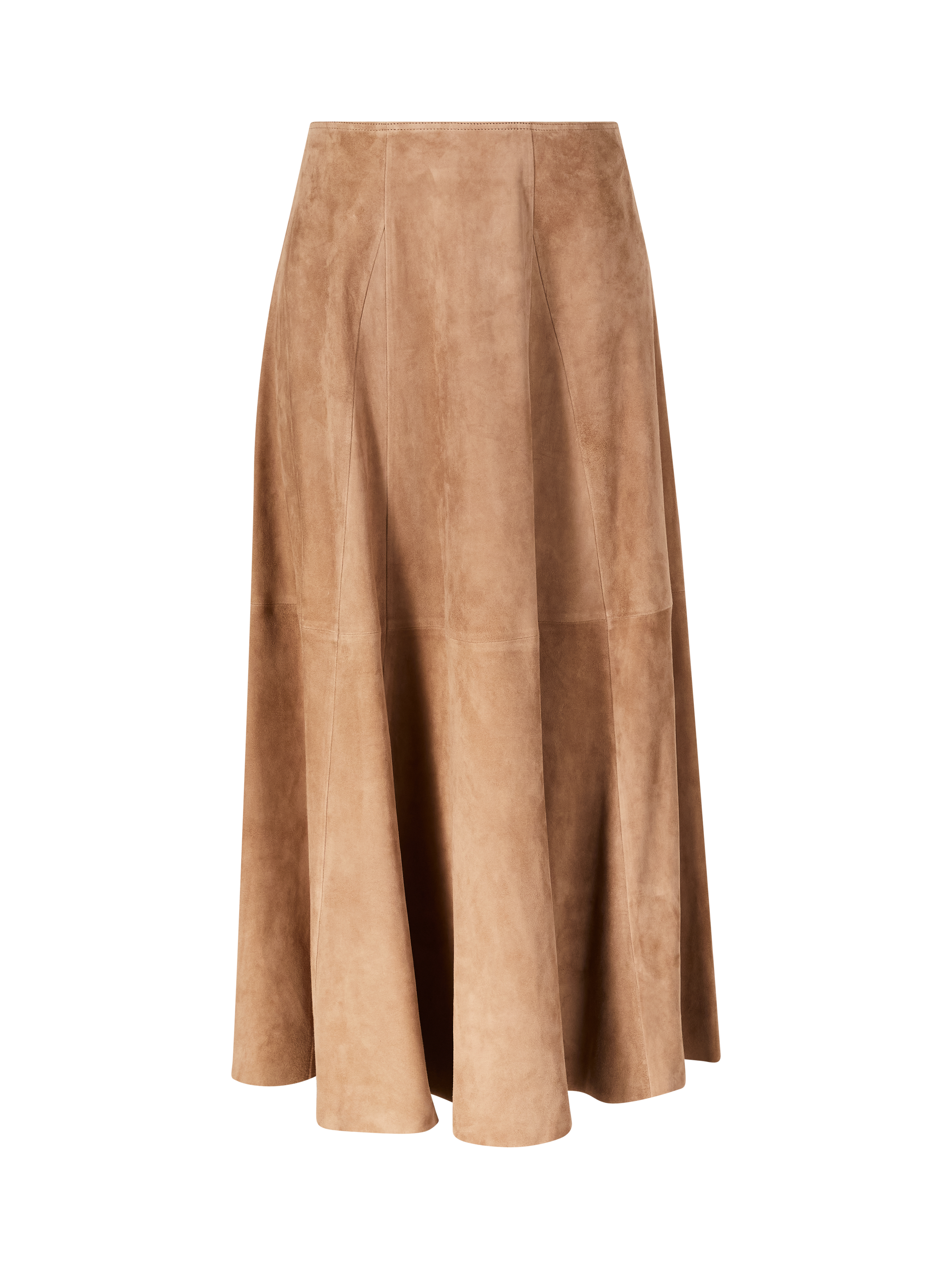 Velourslederrock 'Eleni' Beige