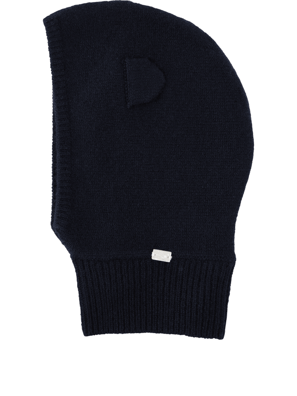 Cashmere-Balaklava mit Bärenohren Marineblau