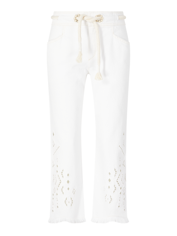 Kick-Flare-Hose 'Alison' aus Denim Weiß