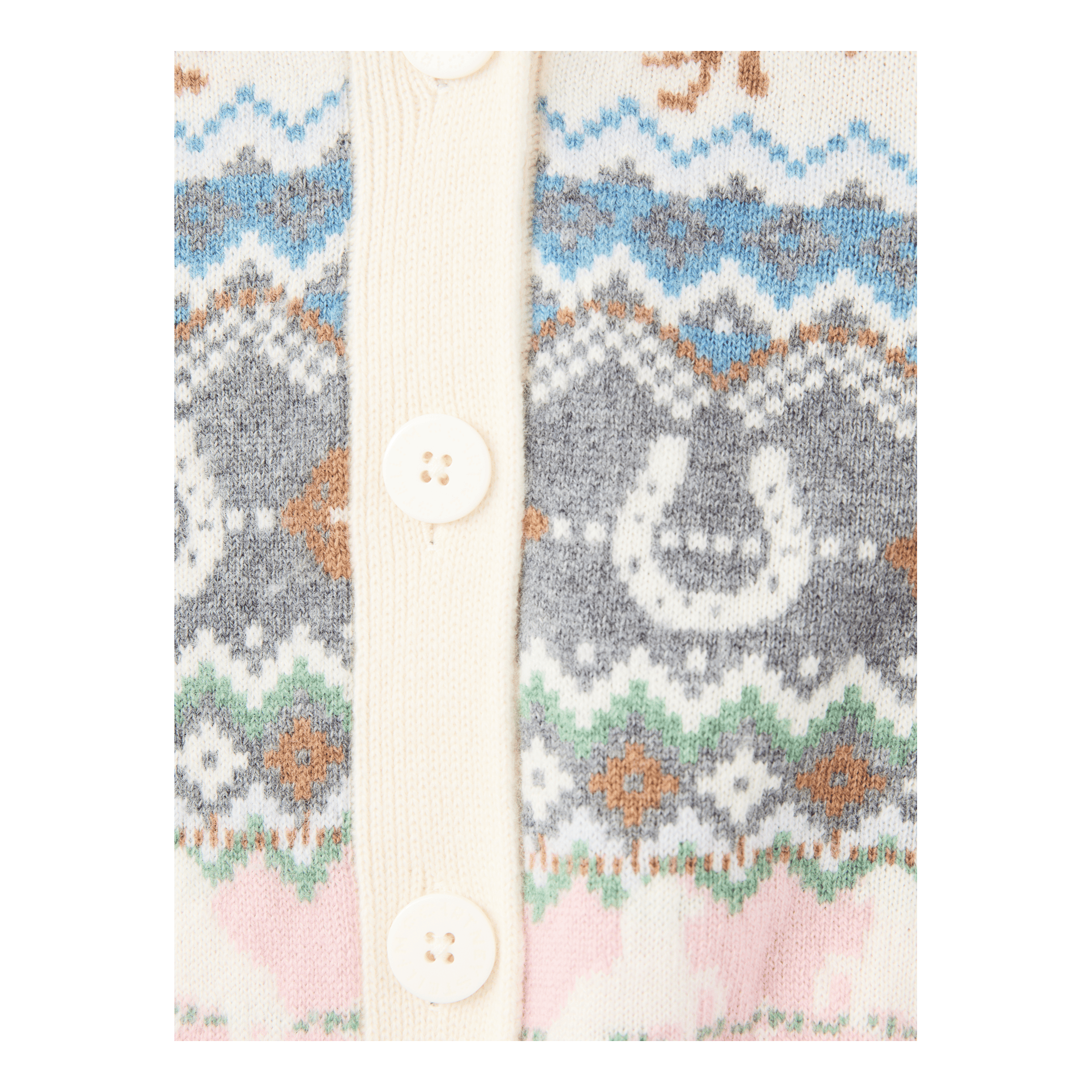 Stella McCartney Kids Wollstickjacke mit Pferdemotiven Multi, Frontansicht – UNGER.DE