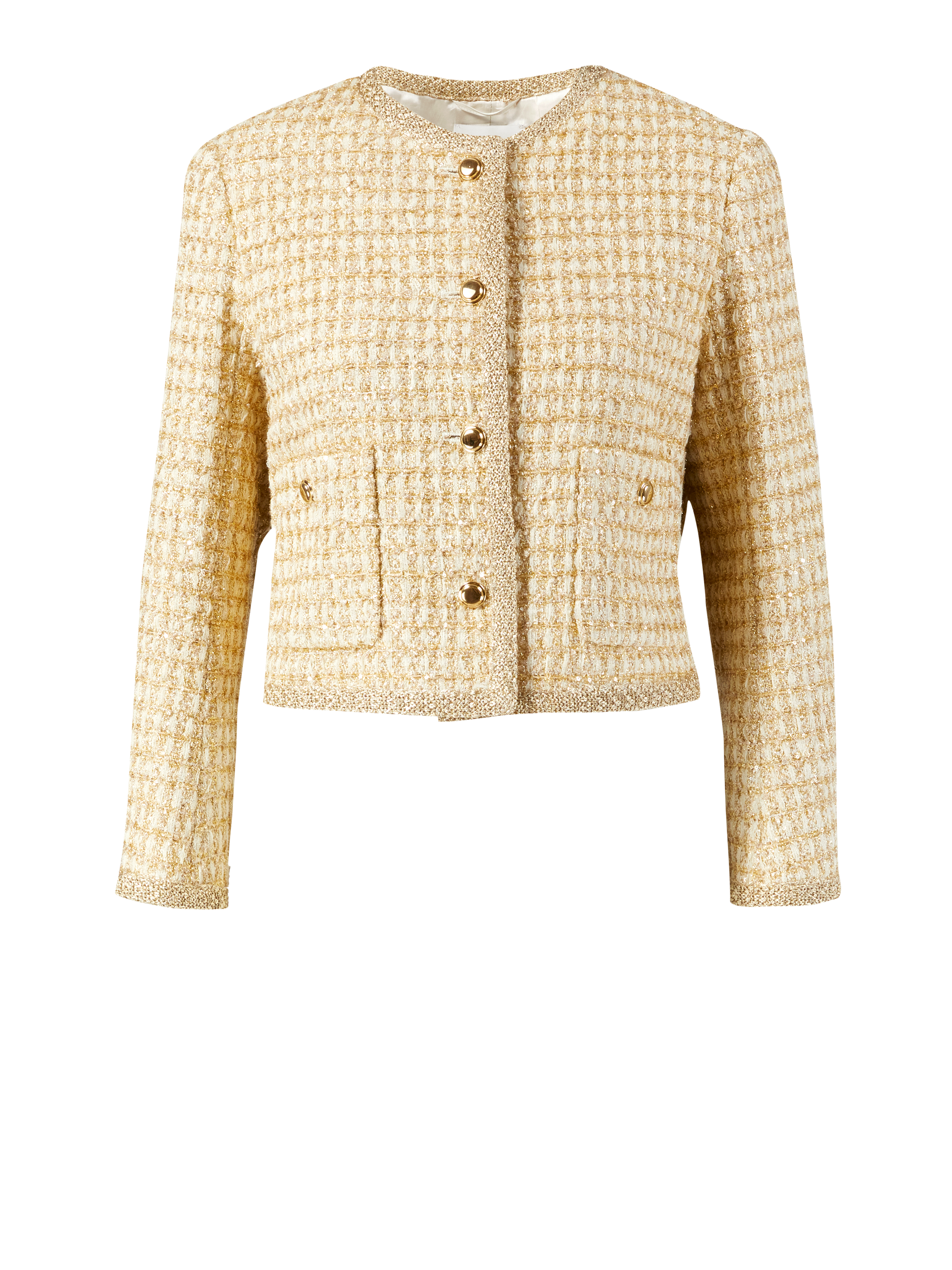 Tweed Jacke Gold