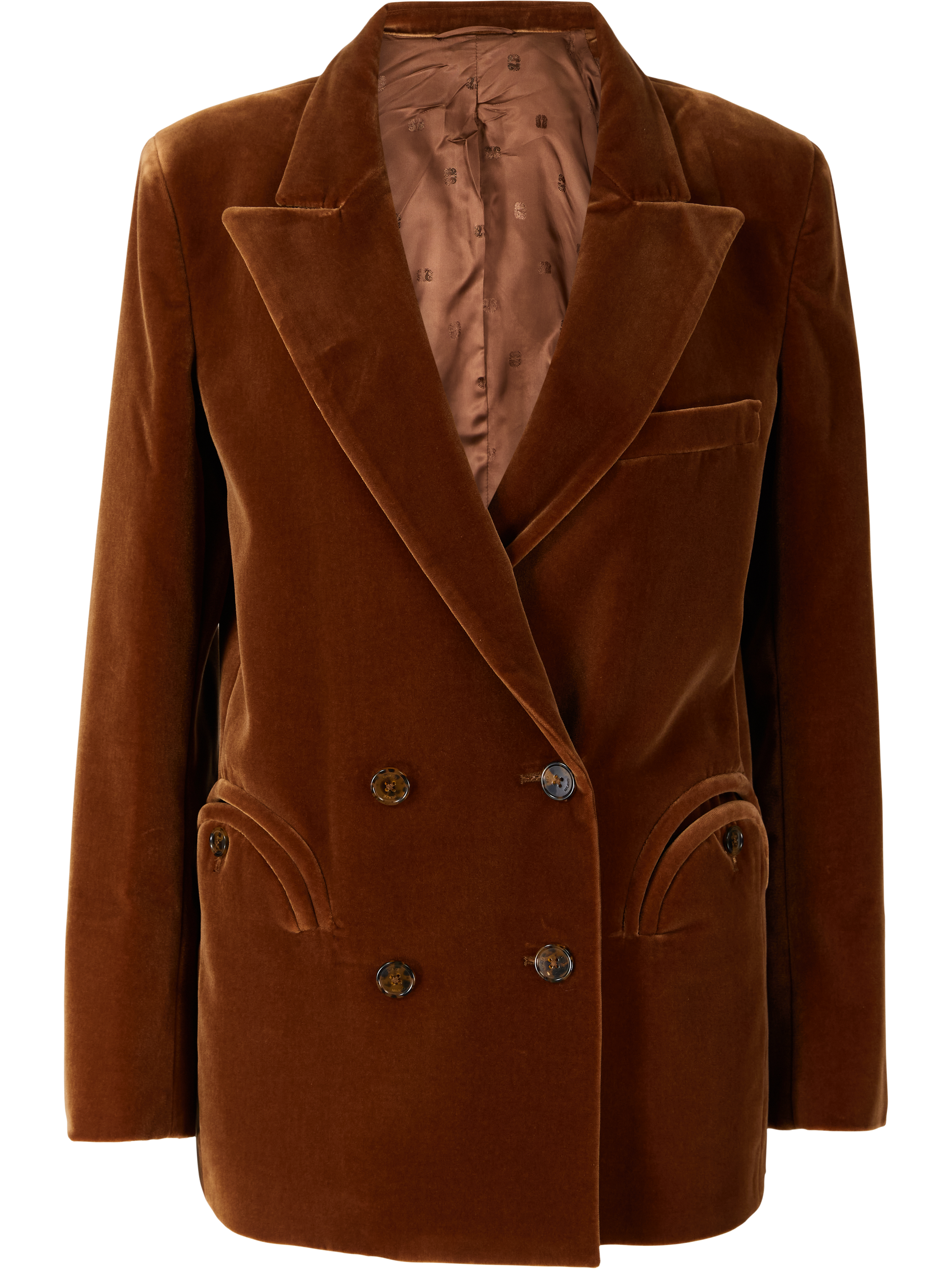 Blazé Milano Oversized Samtblazer 'Jealousy Everynight' Caramel, Produktansicht – UNGER.DE
