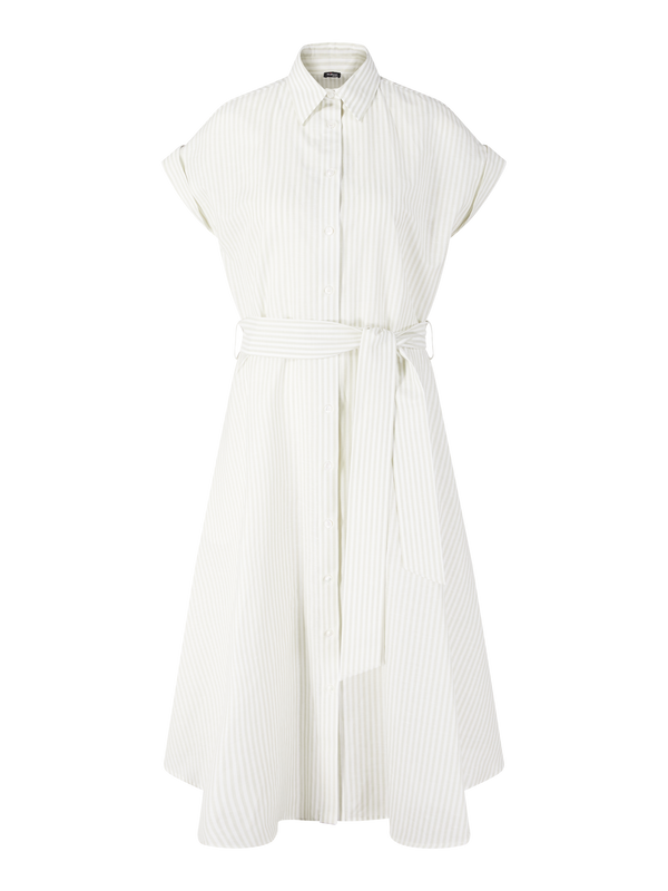 Gestreiftes Hemdkleid Hellgrau