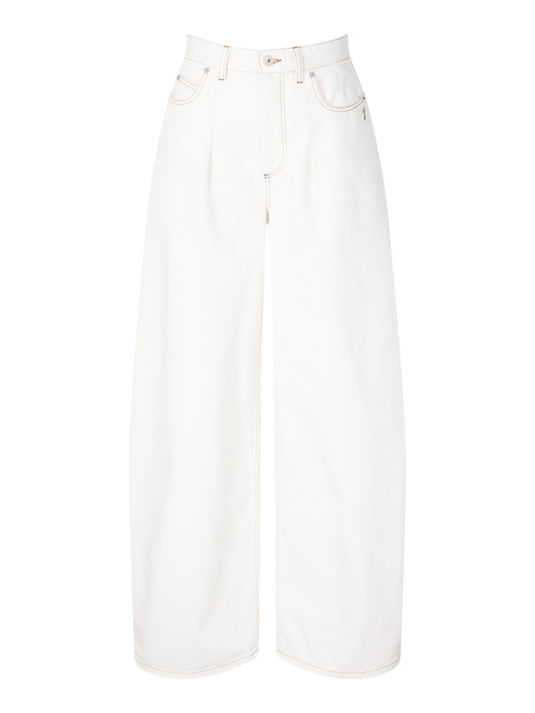 Wide-Leg Jeans 'Le De Nimes Ovalo' Crème