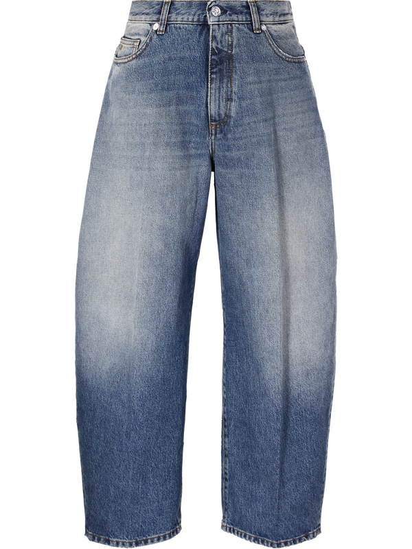 Weite Wollhose 'Fiamma Boy' Marineblau