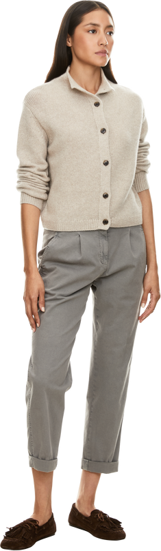 Relaxed-Fit Stoffhose Grau