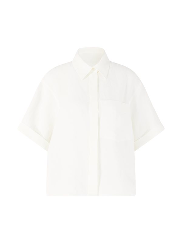 Hemd 'Sardinia' aus Leinen Bianco