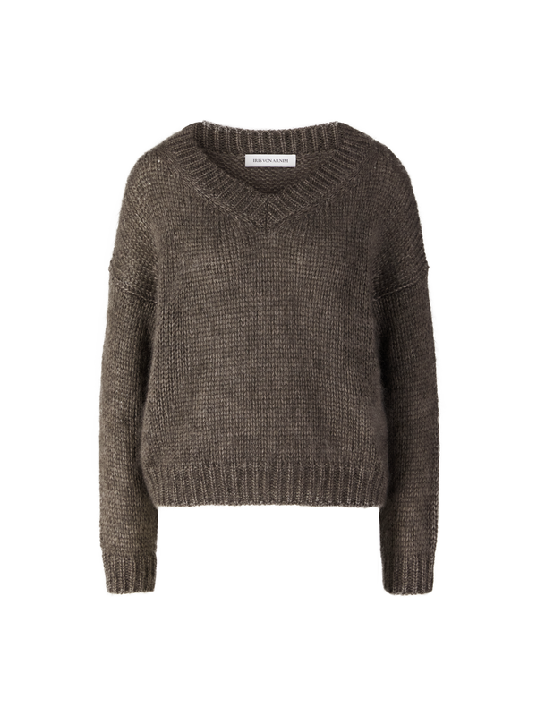 Mohair-Seidenpullover 'Lamego' Dark Taupe