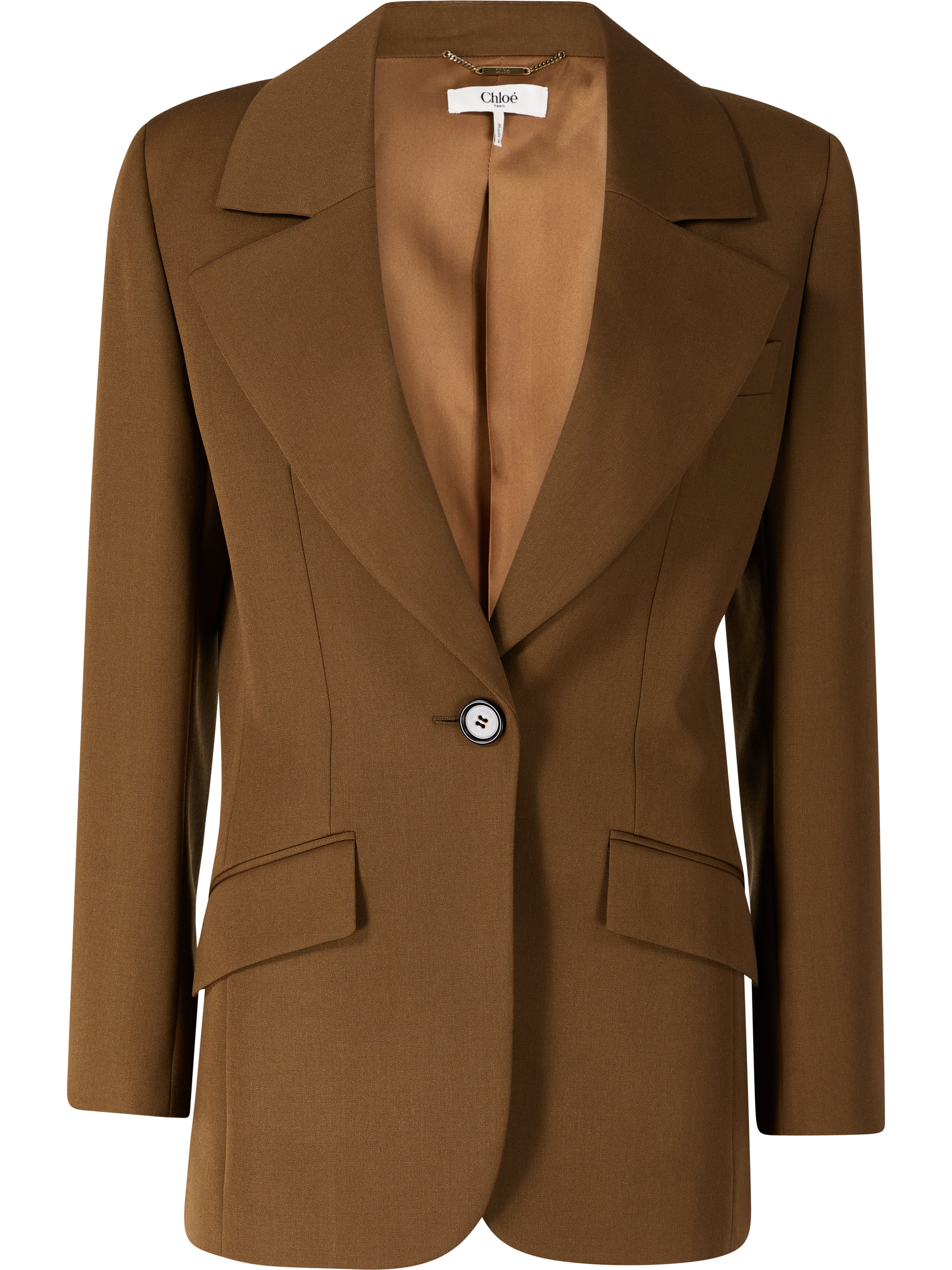 Fitted woollen jumper brown