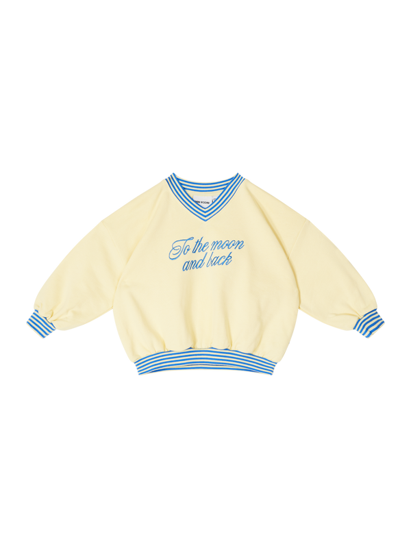 Sweatshirt 'To the moon and back' Gelb
