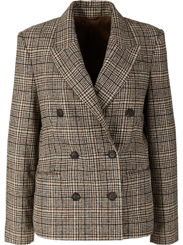 Blazer in multi-coloured Prince of Wales check