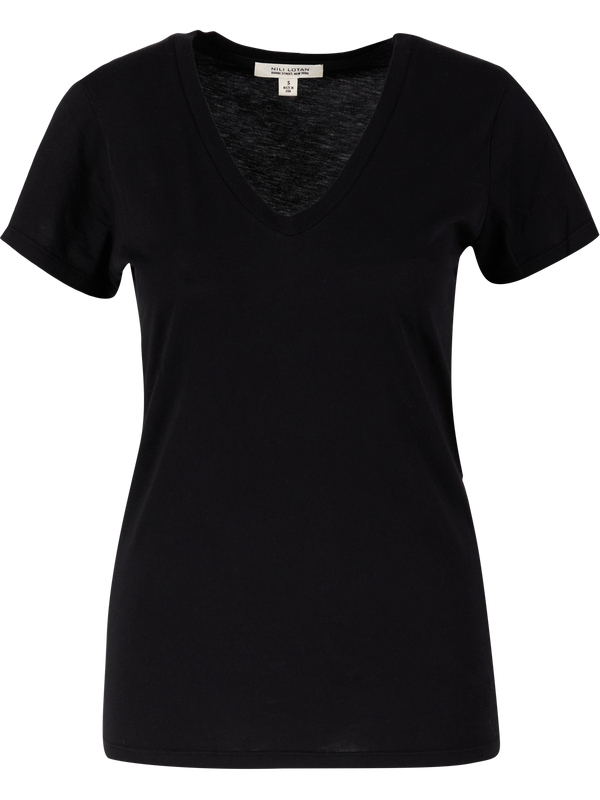 T-shirt 'Carol' with V-neck Black