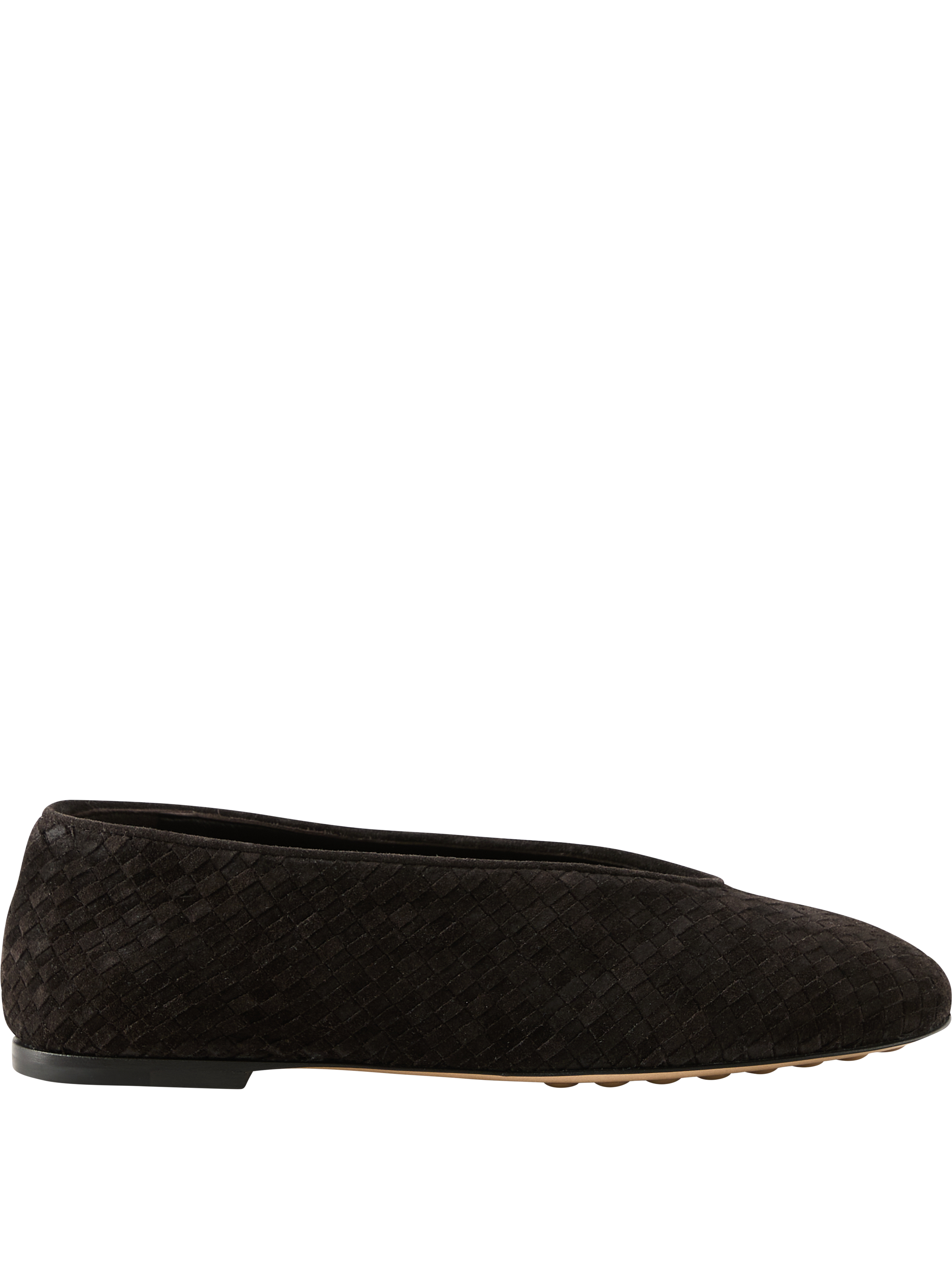 Bottega Veneta Ballerina 'Rosa' aus Lammleder Espresso, Produktansicht – UNGER.DE