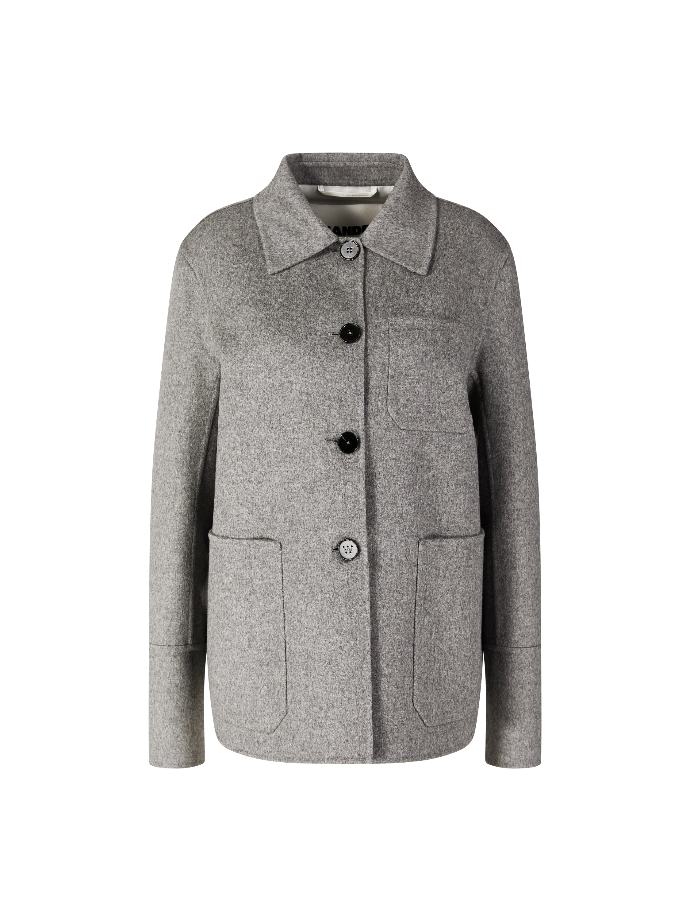 Hemdjacke aus Cashmere Grau