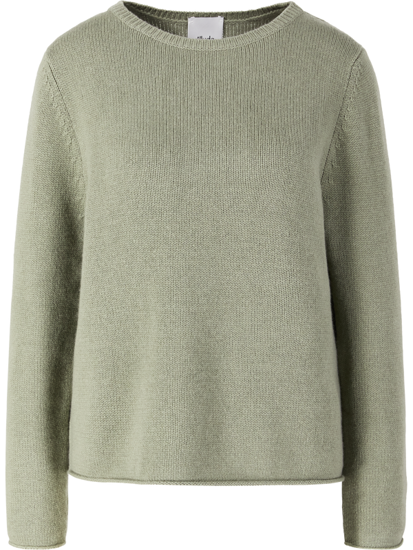 Cashmere-Pullover mit Rundhalsausschnitt Hellgrün
