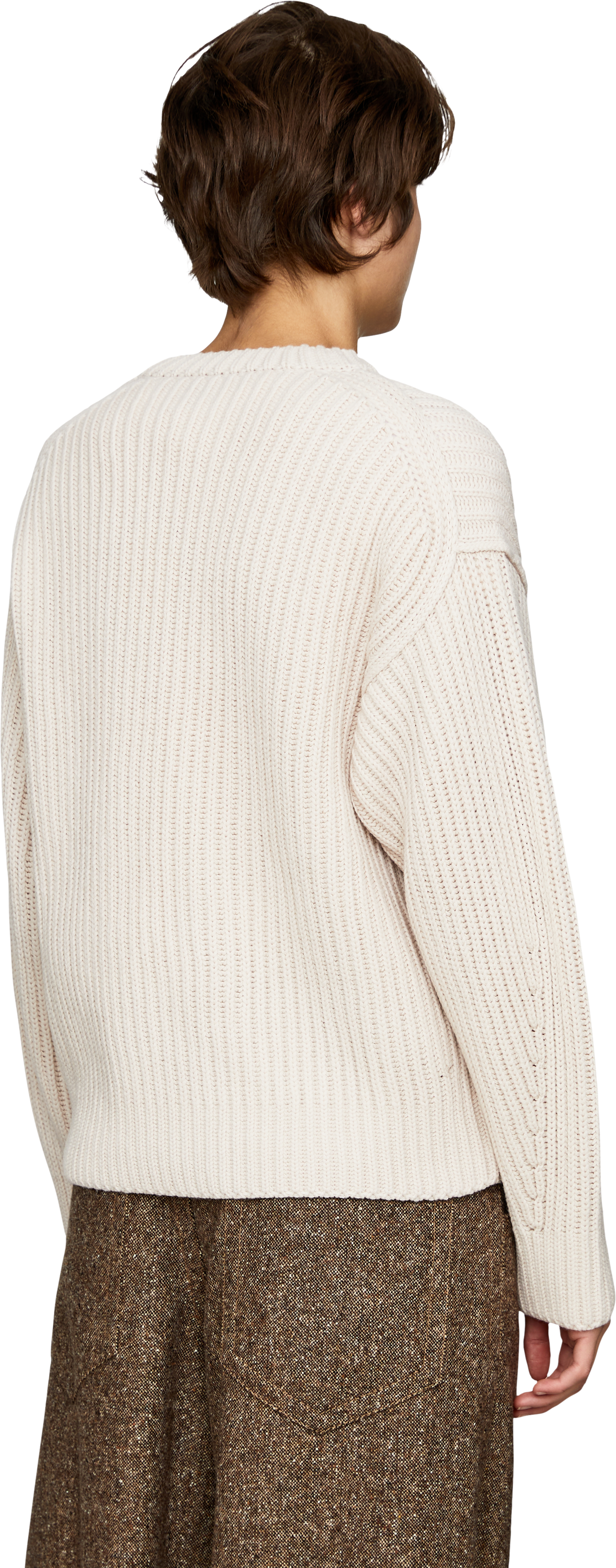 Iris von Arnim 'Pamy' Alabaster cashmere jumper, Back view – UNGER.DE