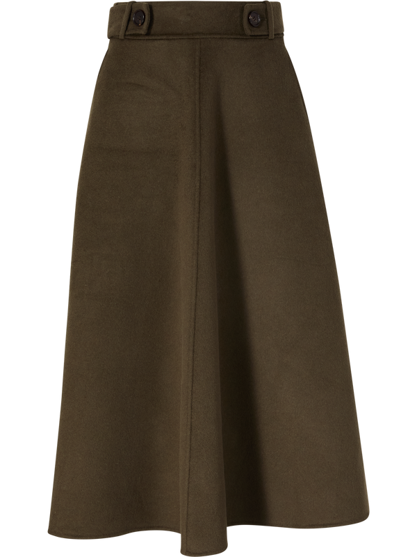 Woll-Cashmere-Doublé Rock Dark Fern