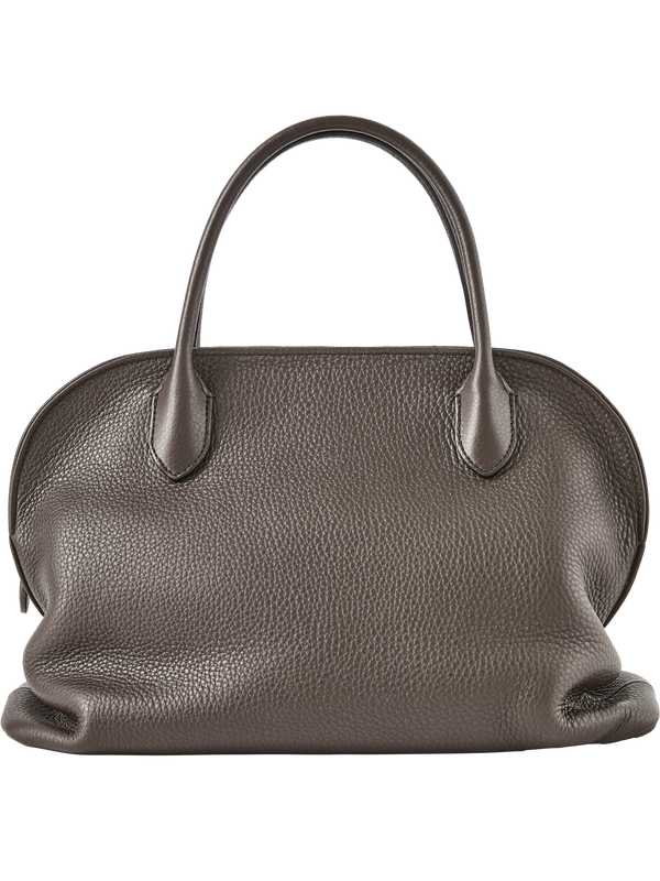 Handtasche 'Agnes 12' aus fein genarbtem Kalbsleder Dunkelbraun