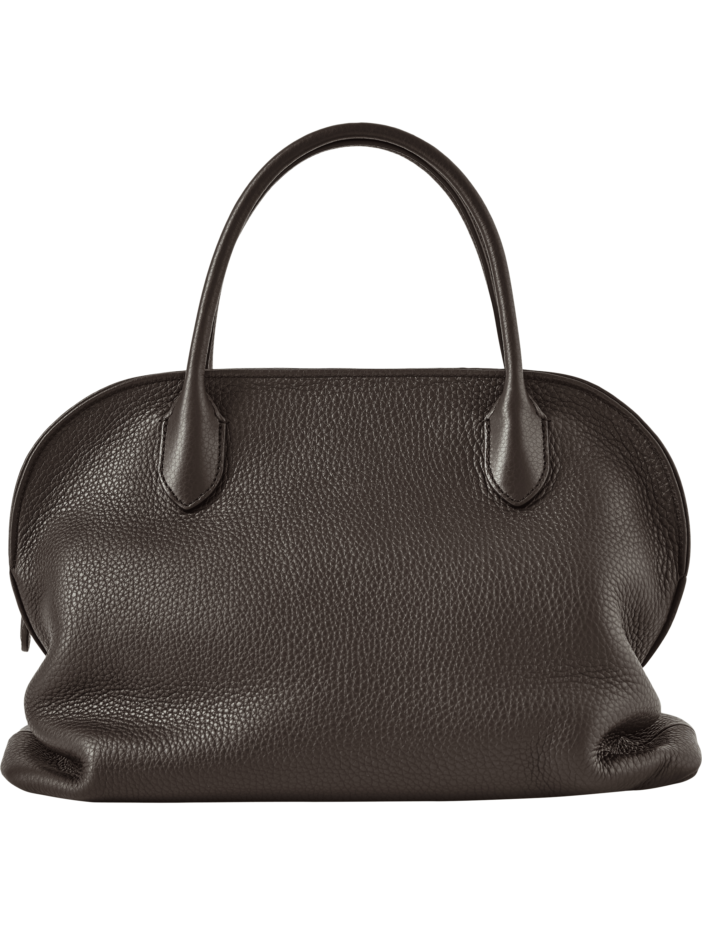 The Row Handtasche 'Agnes 12' aus fein genarbtem Kalbsleder Dunkelbraun, Produktansicht – UNGER.DE