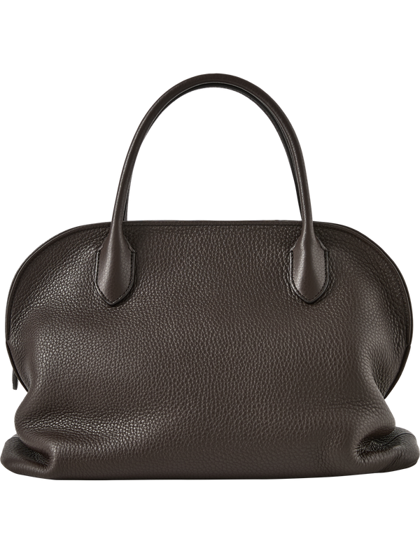 Handtasche 'Agnes 12' aus fein genarbtem Kalbsleder Dunkelbraun
