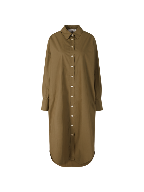 Midikleid 'The Poplin' Khaki