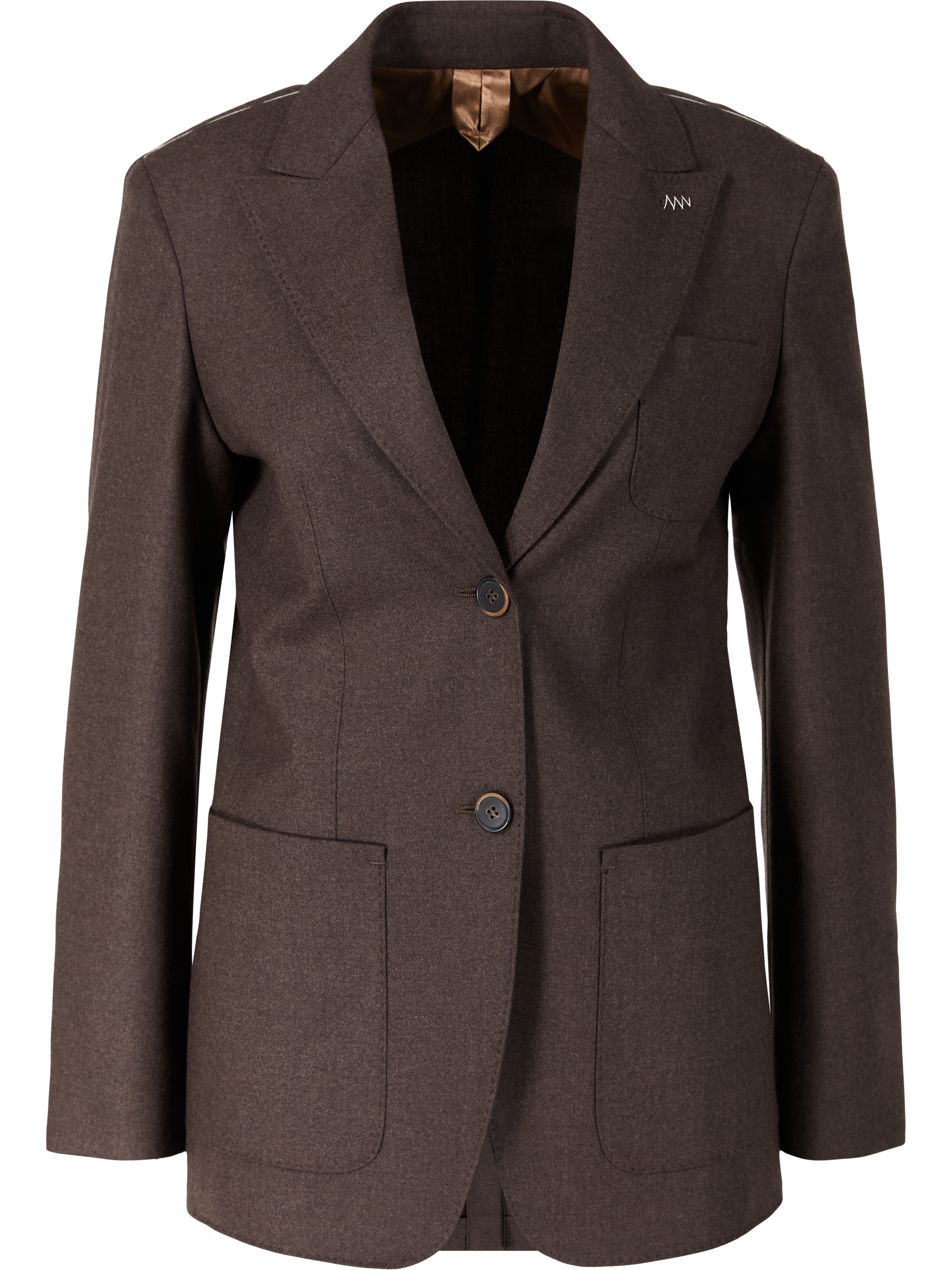 Max Mara Einreihiger Cashmere-Blazer 'Bronte' Braun, Produktansicht – UNGER.DE