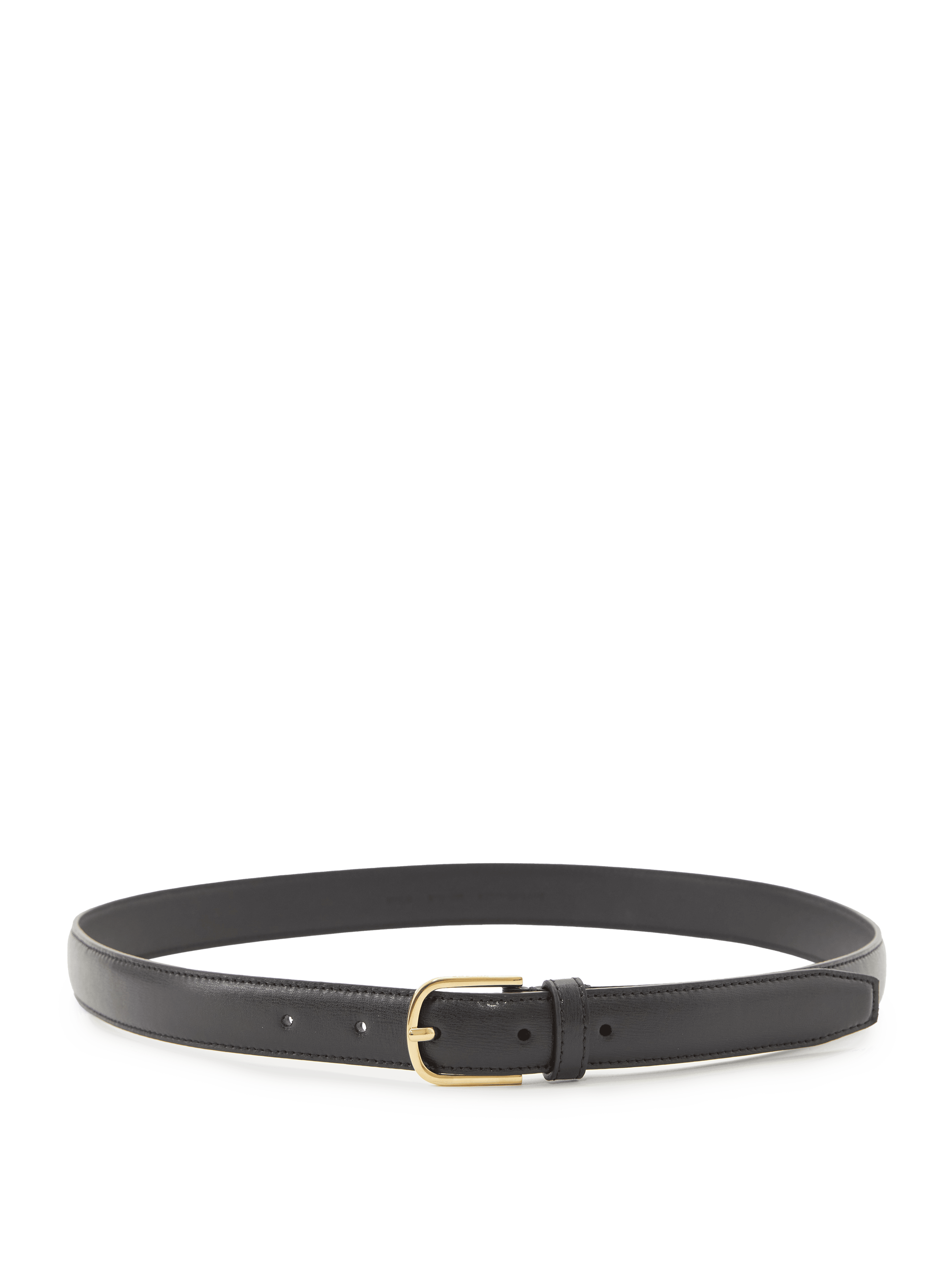 Leather belt black/gold