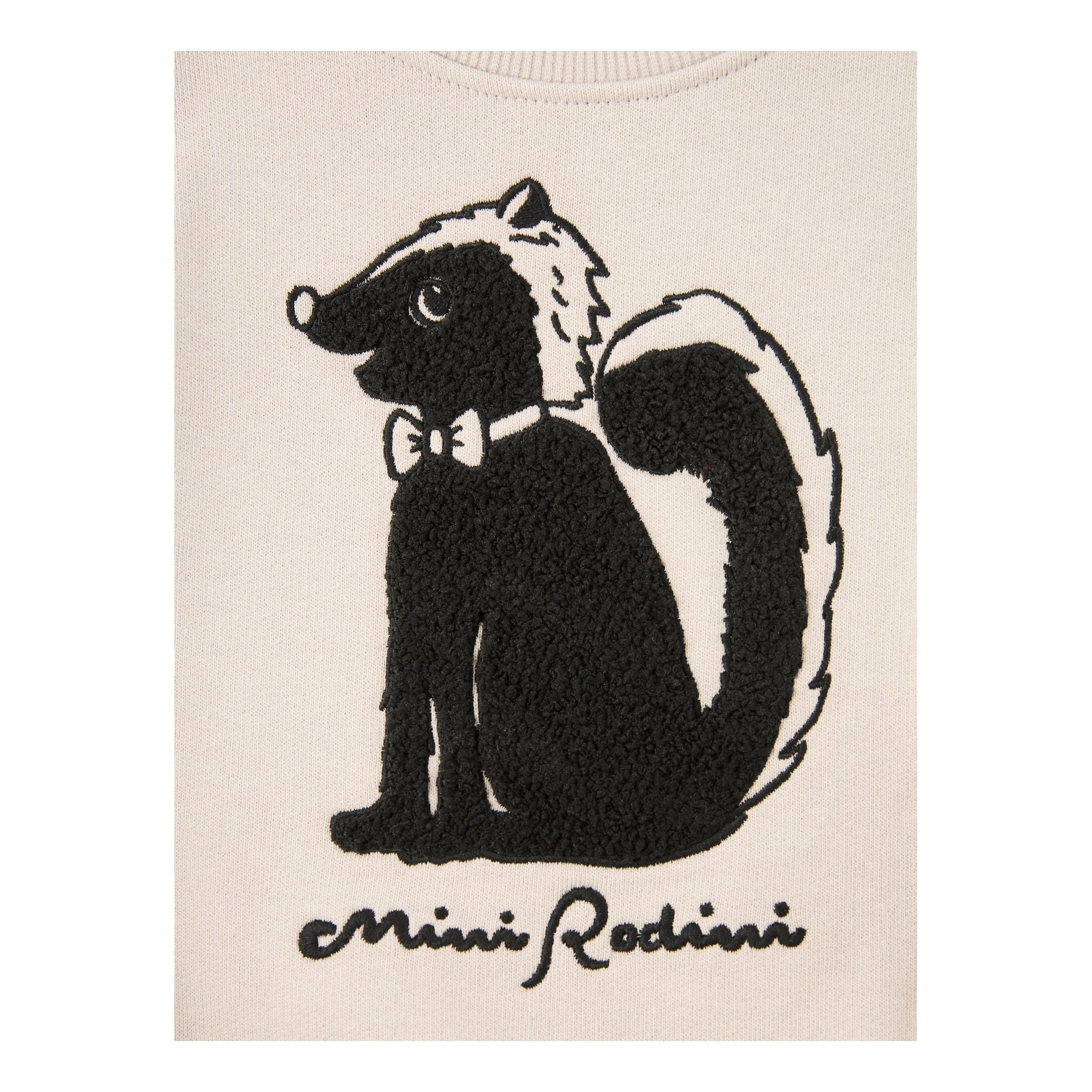 Mini Rodini 'Skunk' round-neck sweatshirt, grey, Front view – UNGER.DE