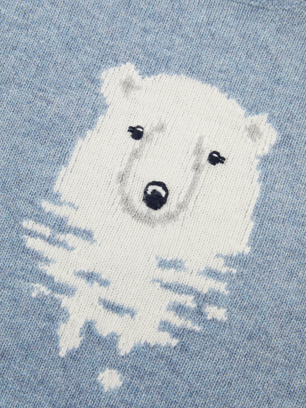 Pullover in Blau mit Animalprint