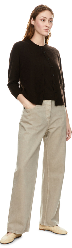 Cashmere-Seide Twin-Set 'Niara' Chocolate