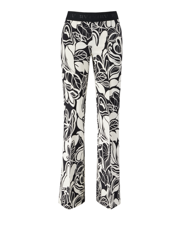 Stoffhose 'Francis' Schwarz/Weiß