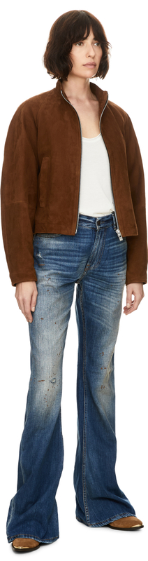Boot-Cut Jeans Mittelblau