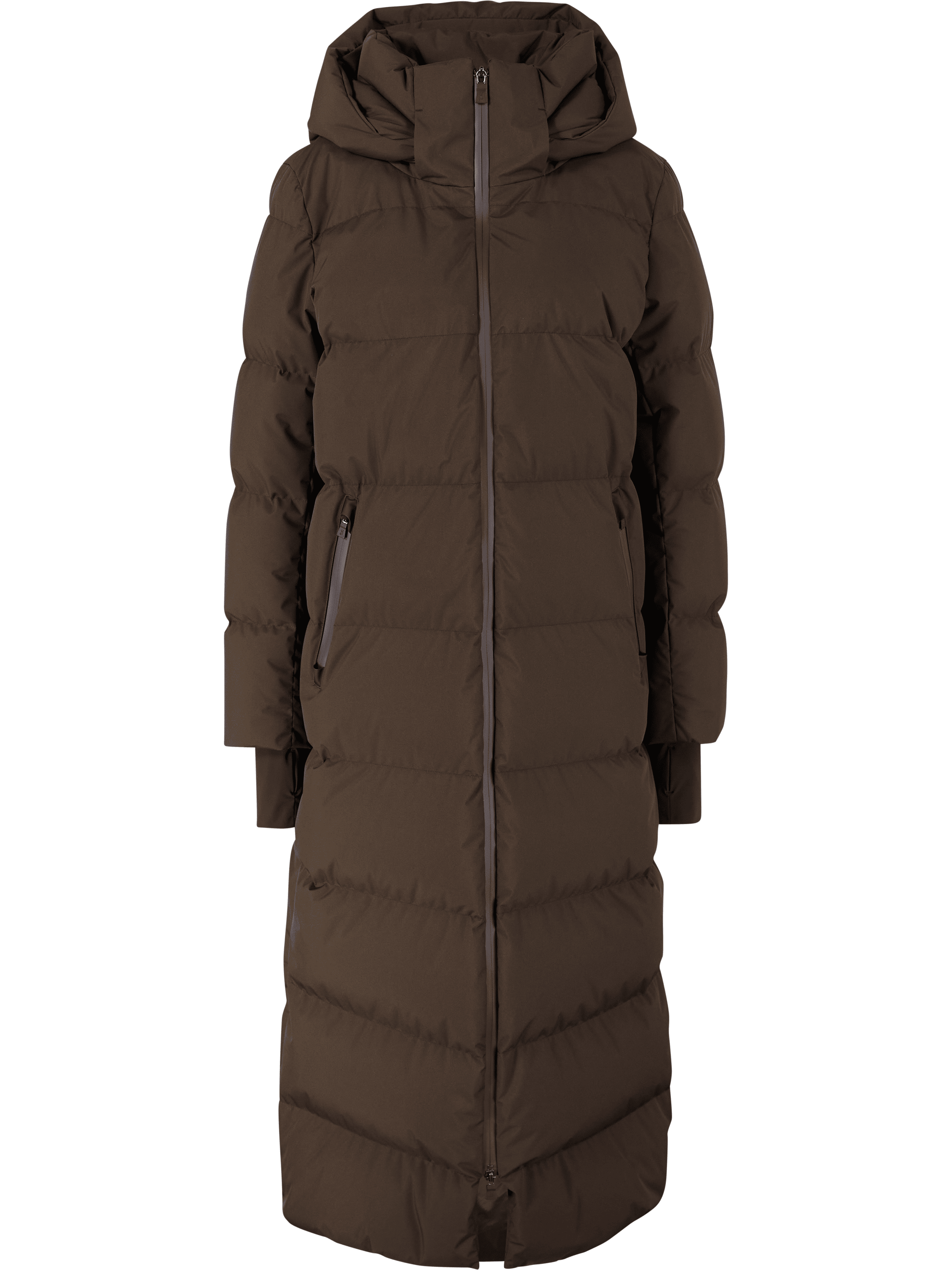 Herno 'Laminar Long' Down Coat – Dark Brown, Product view – UNGER.DE