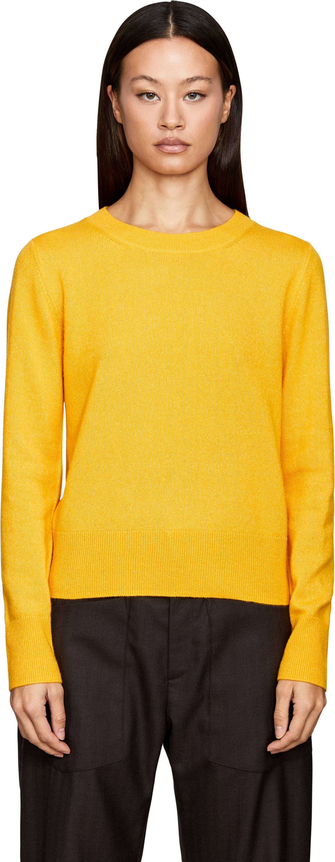 Iris von Arnim Cashmere-Seidenpullover 'NERIS 50' Soleil, Frontansicht – UNGER.DE