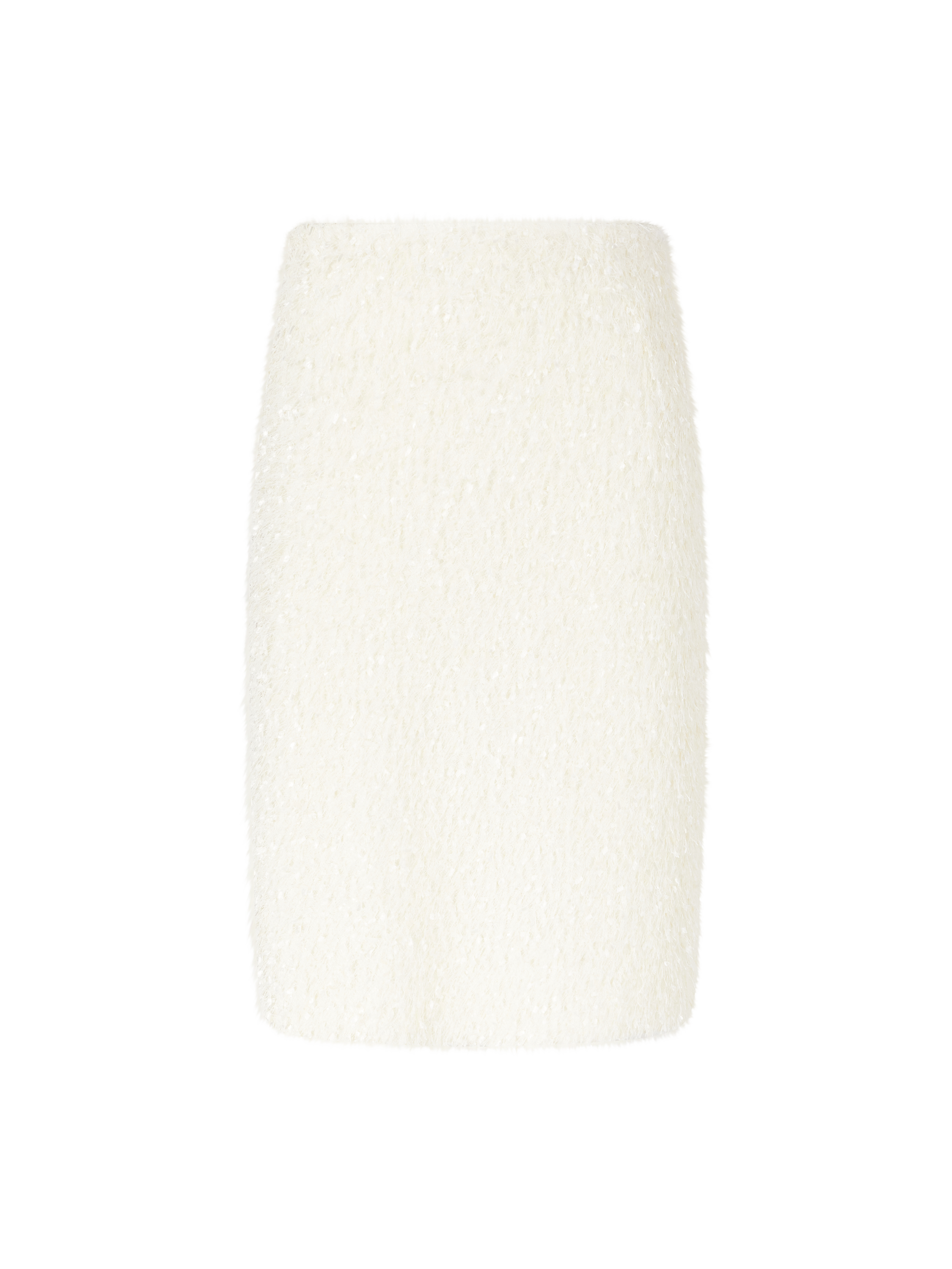 Midirock mit Federfransen Crème