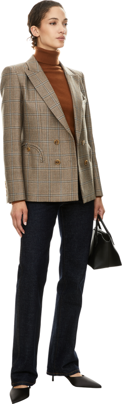 Cashmere-Pullover mit Rollkragen Braun