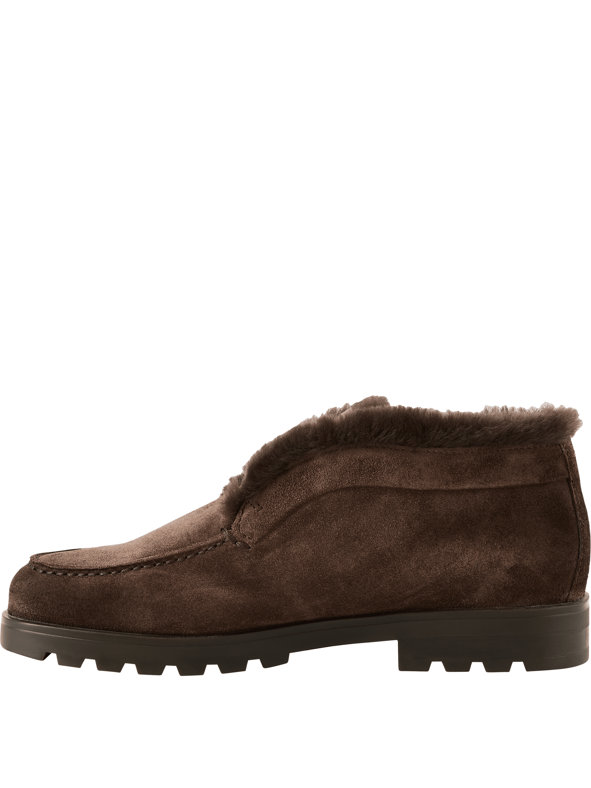 Santoni Desert Boots aus Veloursleder Dunkelbraun, Frontansicht – UNGER.DE
