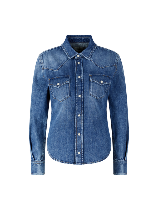 Jeanshemd Mittelblau