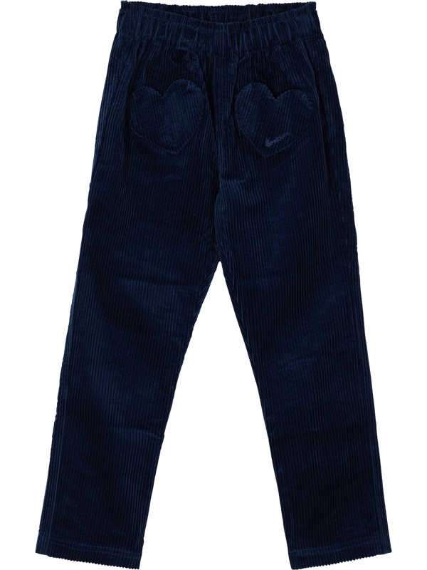 Cordhose 'Duck' mit herzförmigen Taschen Dunkelblau
