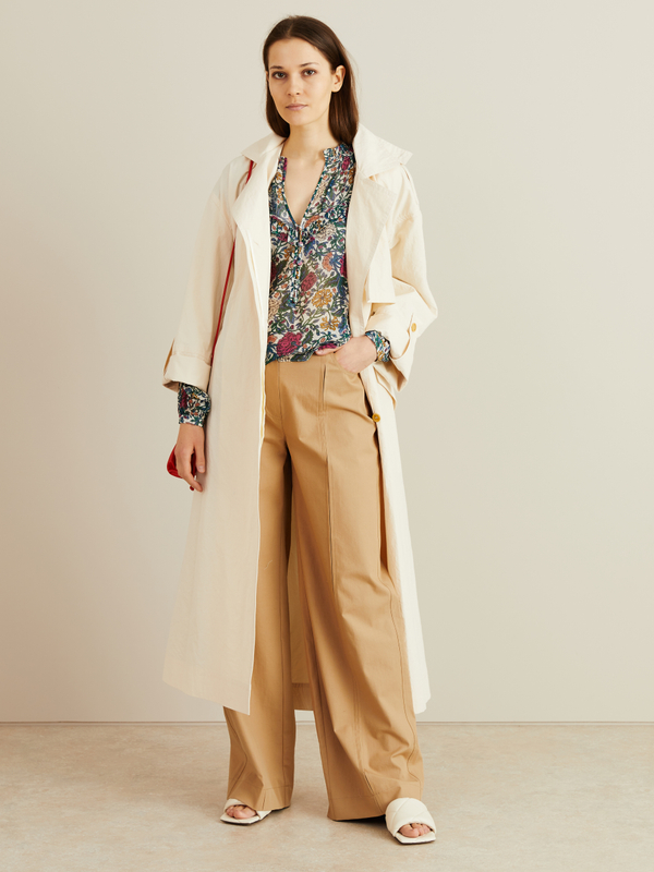 Seidenbluse mit floralem Print 'Abra' Multi