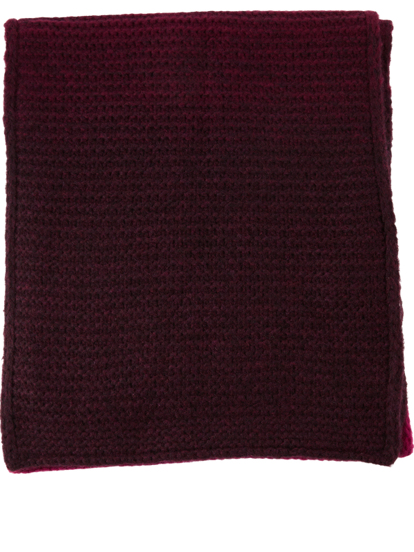'Jubilea' cashmere and silk scarf with a burgundy/ruby colour gradient