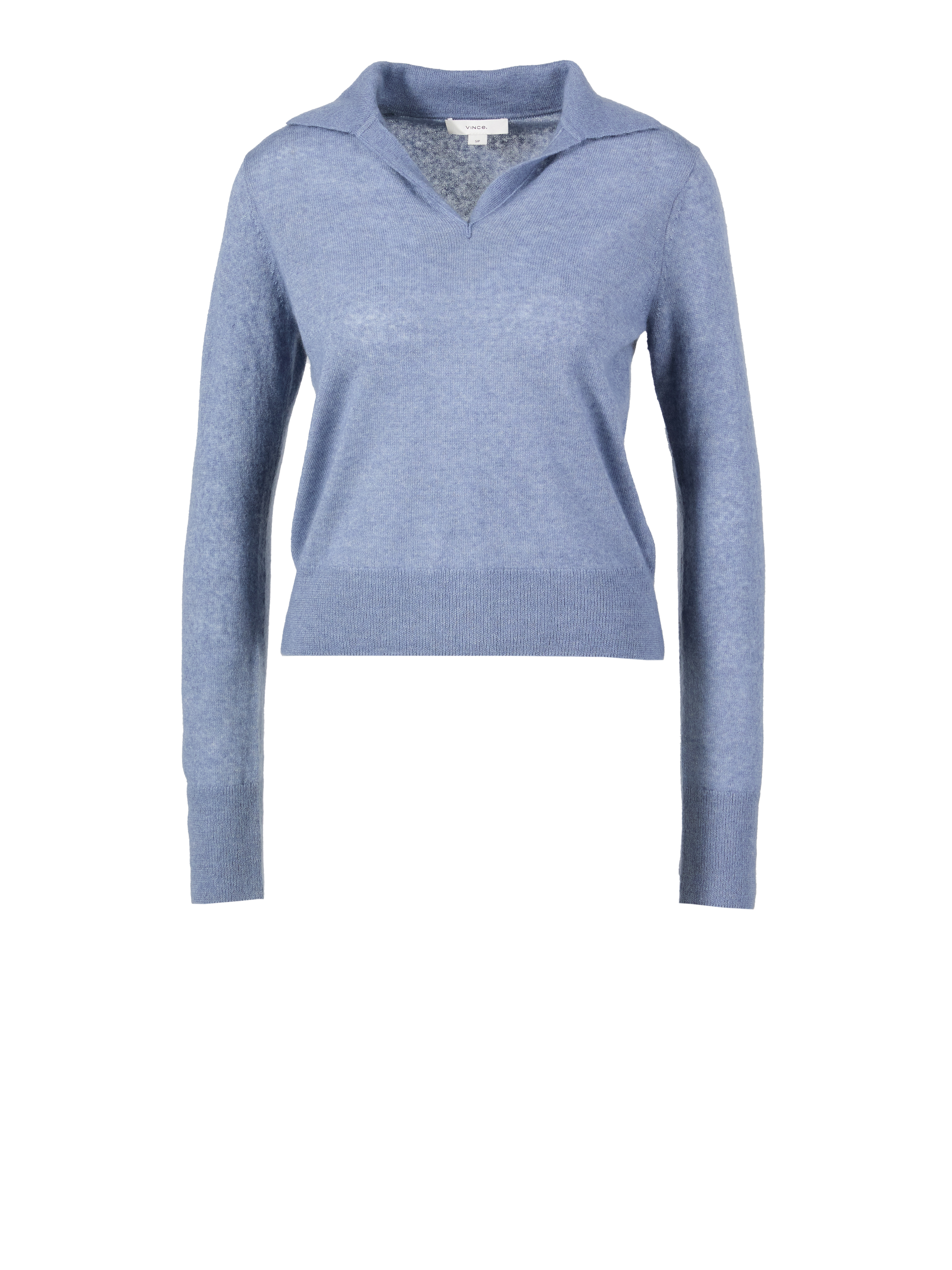 Polo-Strickpullover Mittelblau