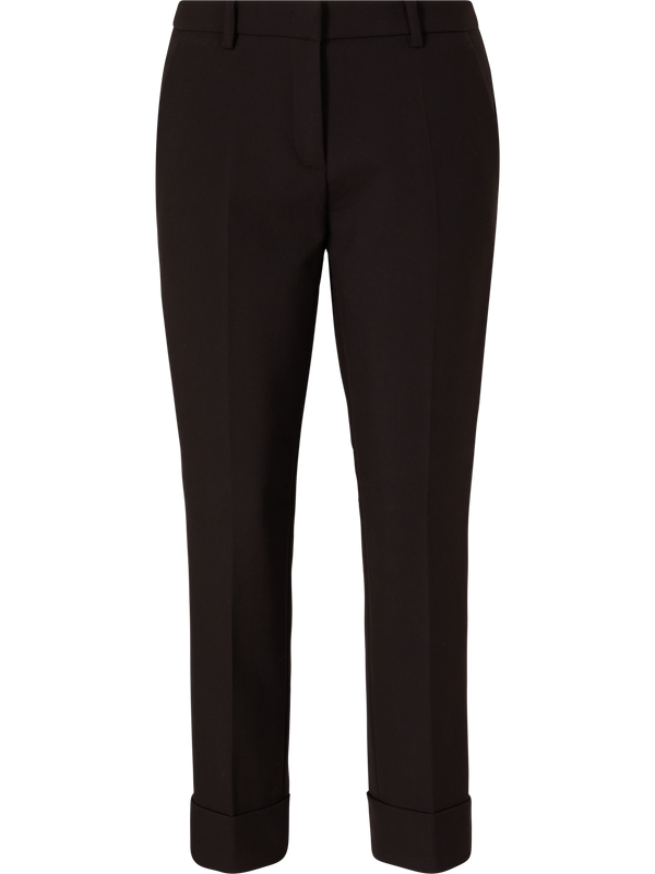 'Krystal' fabric trousers dark brown