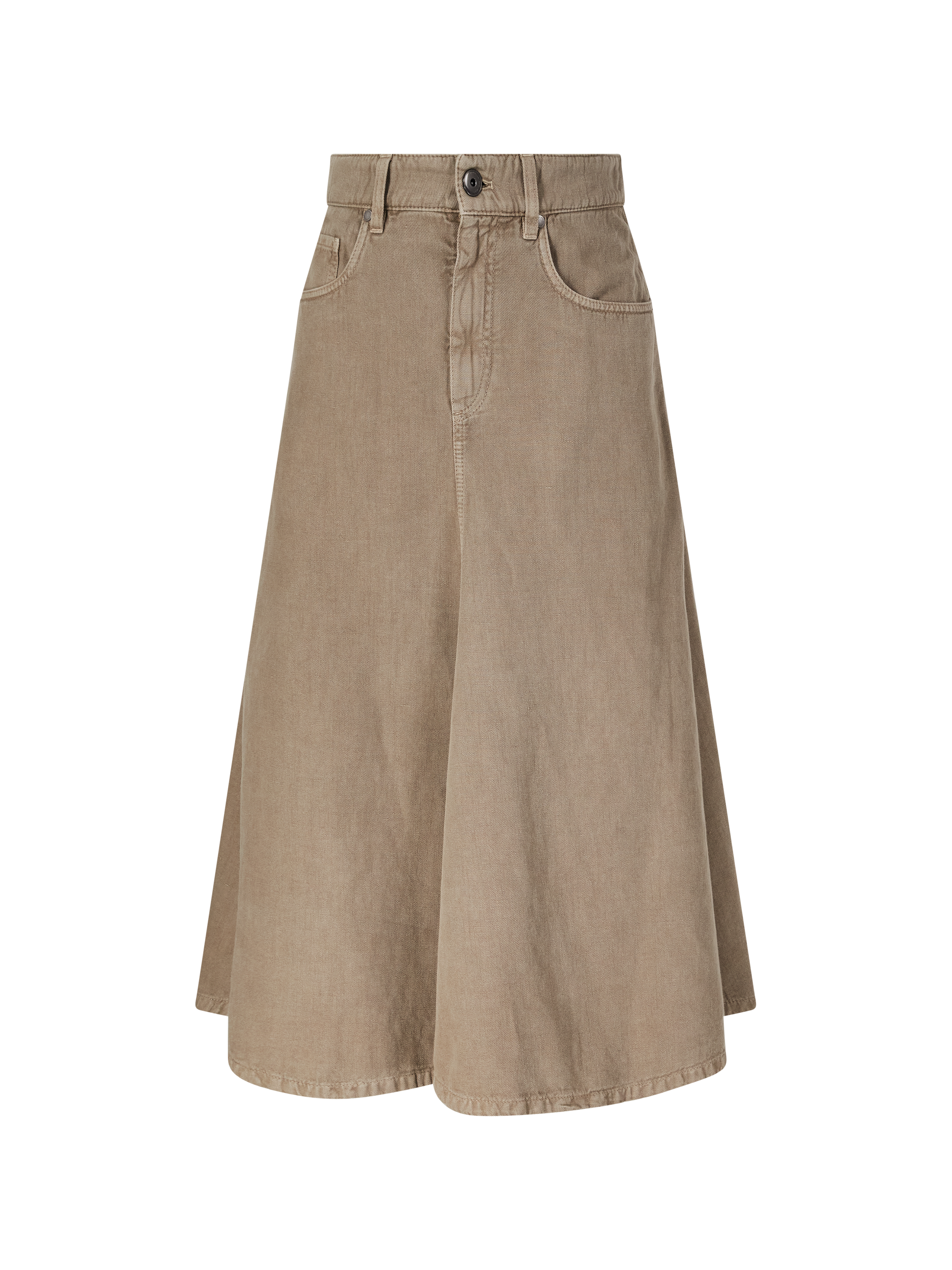 Flared-Rock mit Monili Perlen Braun