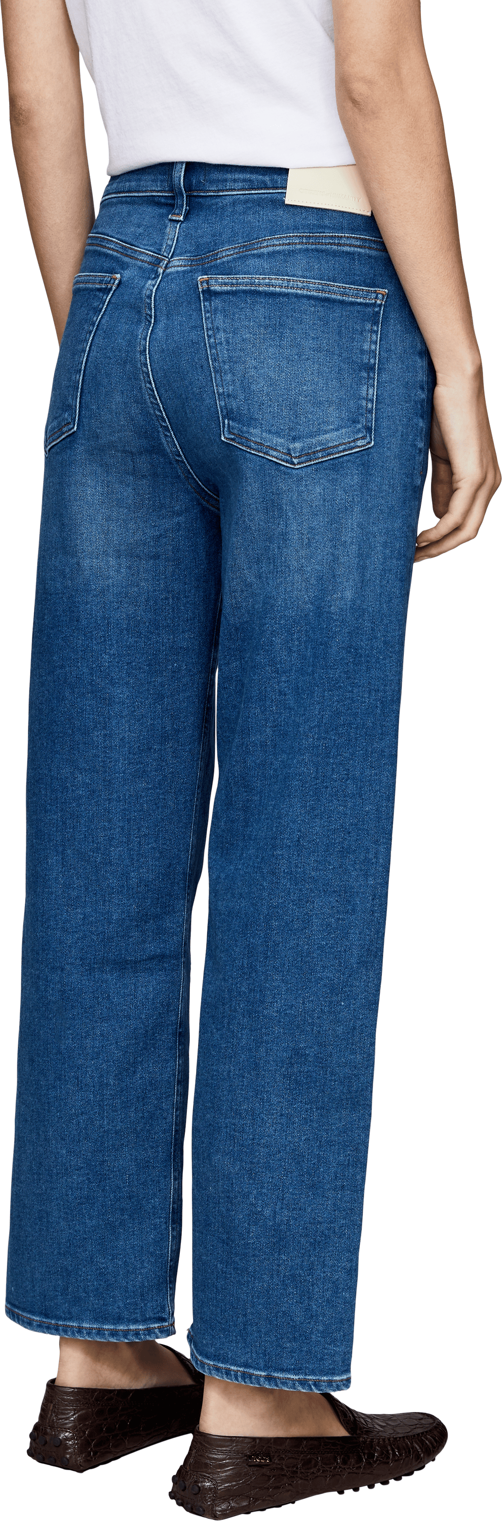 Citizens of Humanity 'Palma' Straight-Leg Jeans – Medium Blue, Back view – UNGER.DE