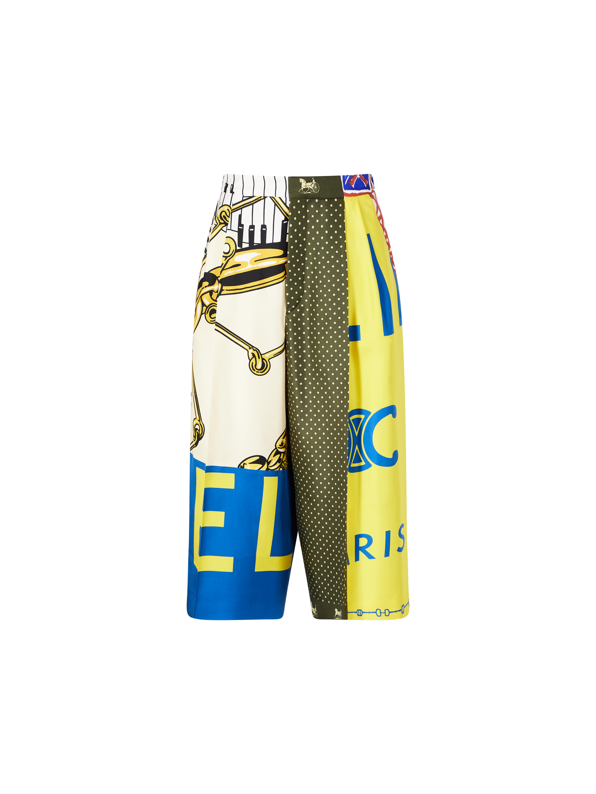 Kurze Hose aus Seidentwill Multi